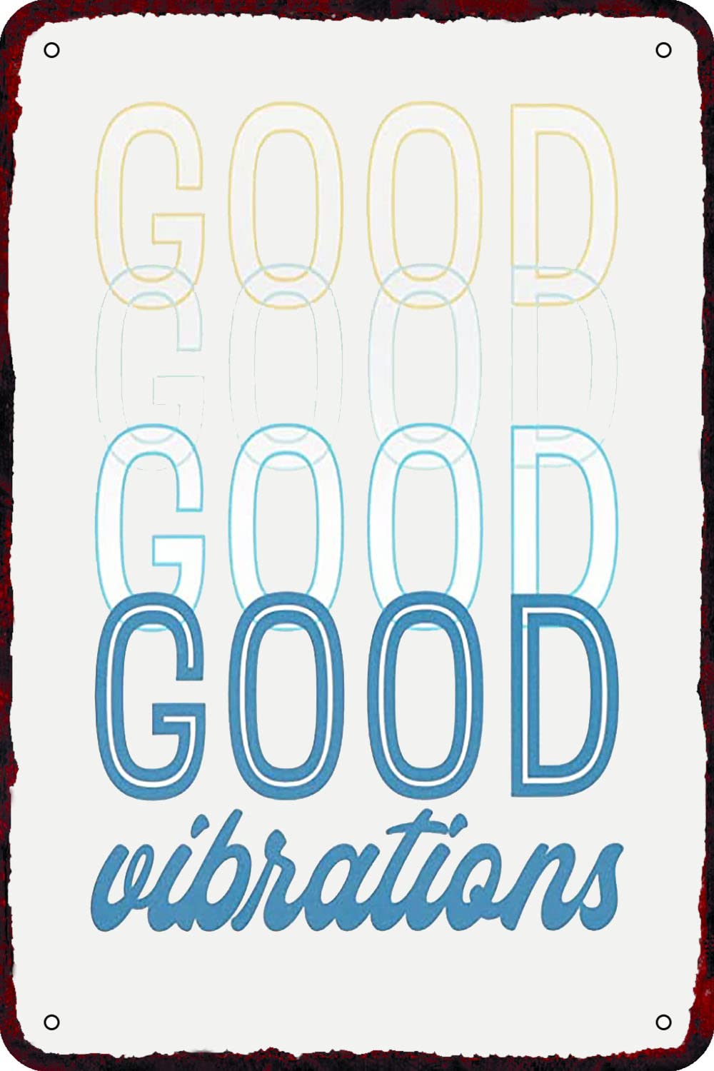 Home Bar Word - CARNIBELLE Good Vibrations Винтажная металлическая табличка