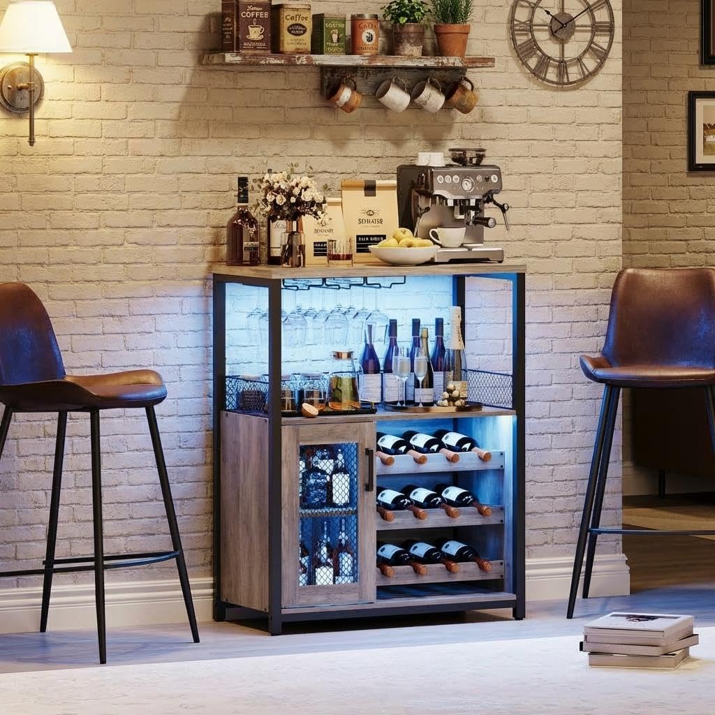 Трехъярусный винный шкаф с LED – обзор и цена Home Bar And Cabinet