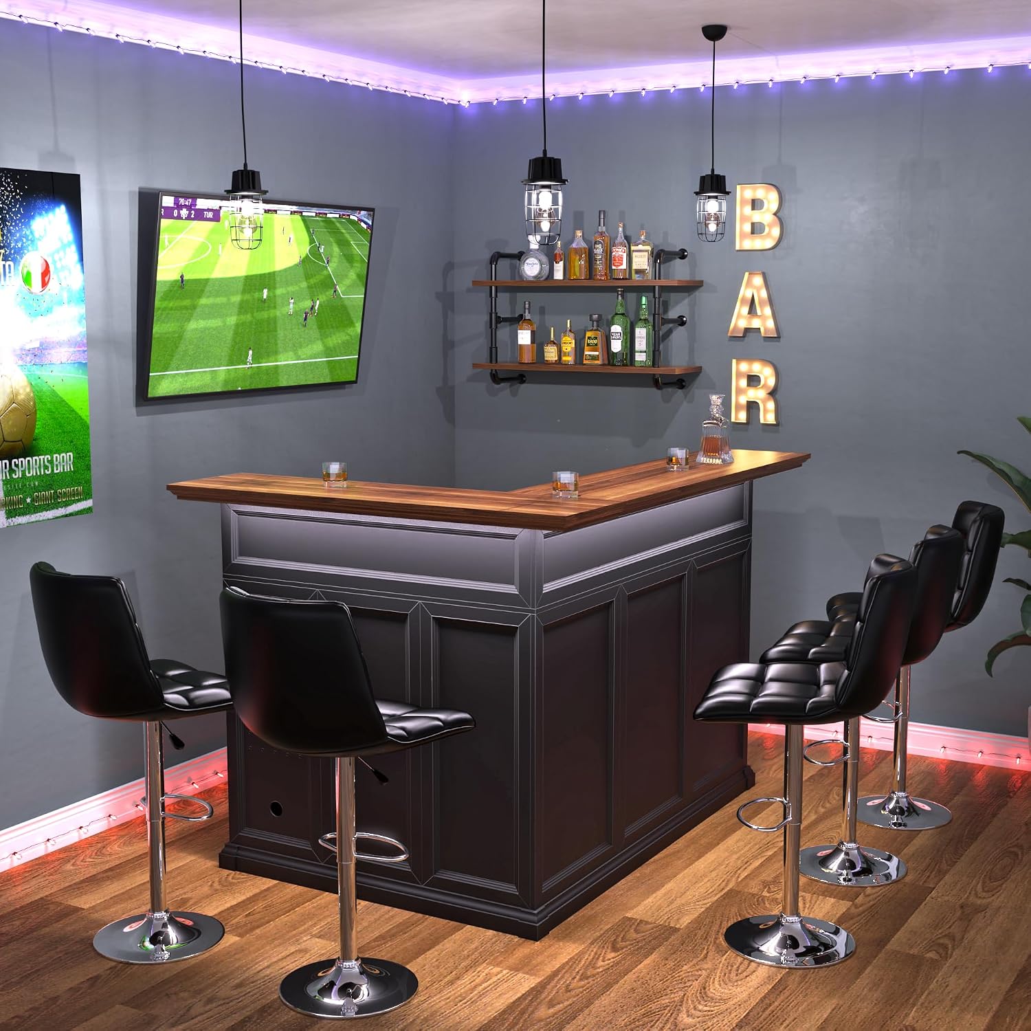 Г-образный домашний барный шка – обзор и цена Home Bar And Cabinet