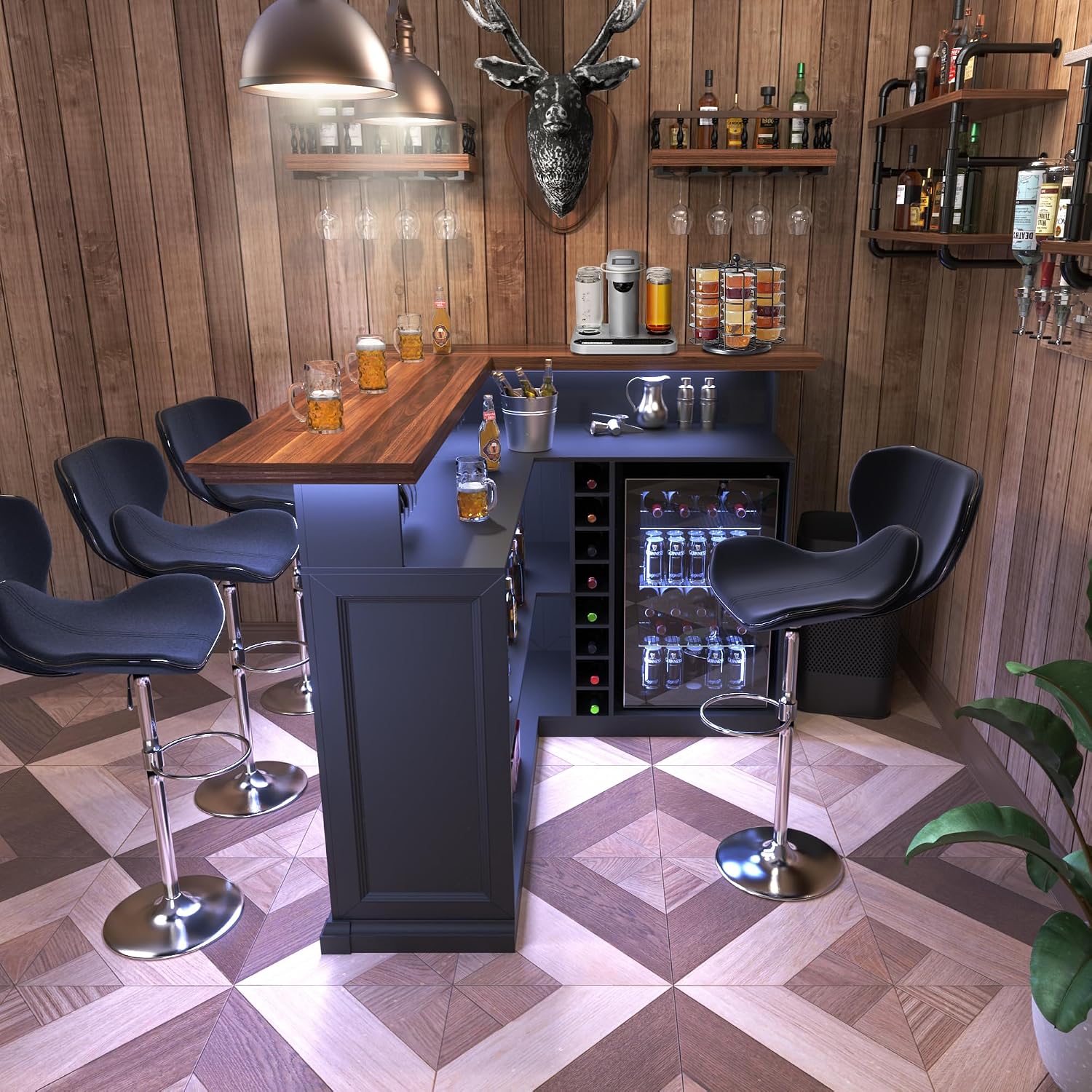 Г-образный домашний барный шка – обзор и цена Home Bar And Cabinet